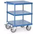 Fetra Tischwagen 3 Stahlblech-Plattformen bündig 600x600mm (2416B)