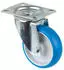 BS Rollen Lenkrolle Ø100mm 125kg Polyurethan Platte L104×B80mm blau (L400.B36.100)