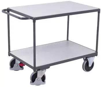 VARIOfit ESD-Tischwagen 2 Etagen 850x500mm 400kg Stahl/Spanplatte (sw-500.562)