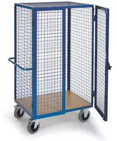 Schrankwagen,Tragl. 600kg,Ladefl. LxB 980x700mm,Holzplatte,3 W&auml;nde...