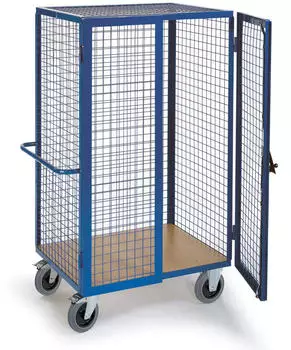 Rollcart Gitter-Schrankwagen mit Zylinderschloss, Schiebegriff, 980x700mm (08-7643)