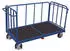 VARIOfit Dreiwandwagen mit senkrechten Streben 1200kg 1605x845mm Enzianblau RAL 5016 (sw-1607)