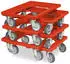 BRB Logistikroller für Kisten 600x400mm, 250kg, rot, 6er-Set (21600)
