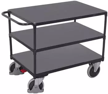 VARIOfit Schwerer Tischwagen 3 Ladefl&auml;chen 850x500mm Anthrazitgrau RAL 7016 (sw-500.650/AG)