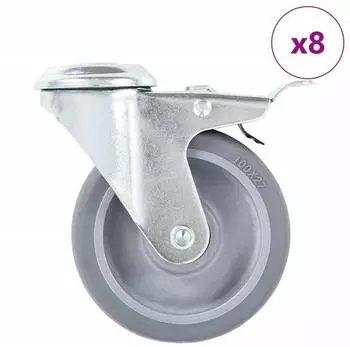 vidaXL Lenkrollen mit R&uuml;ckenloch 100mm, 8 Stk. (277866)