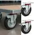 Wiltec Doppelstopp-Lenkrolle 2er-Set Vollgummi Ø100mm 70kg (64906)