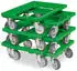 BRB Transportroller für Kisten 600x400mm, 250kg, grün, 6er-Set (21603)