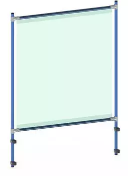 Fetra Infektionsschutzrahmen-Anbausatz 1060x1410mm pulverbeschichtet blau RAL 5007 (5901)