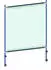 Fetra Infektionsschutzrahmen-Anbausatz 1060x1410mm pulverbeschichtet blau RAL 5007 (5901)