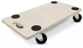 Relaxdays Transportroller aus Holz, 4er-Set, bis 200kg