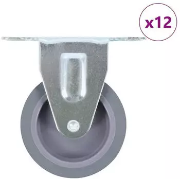 vidaXL Bockrollen 75mm, 12er-Set