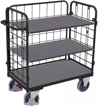 Cordes VARIOfit Dreiwandwagen 3 Etagen 1000x700mm Anthrazitgrau RAL 7016 (sw-700.303/AG)