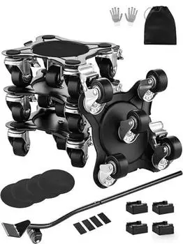 VEVOR M&ouml;belwagen Schwerlast 1575kg 5 R&auml;der 175x160x70mm (XY-8)