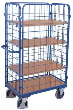 VARIOfit Drahtgitter-Etagenwagen 4 Etagen 850x500mm 400kg (sw-500.311)