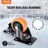 VEVOR Schwerlast-Lenkrollen 4er-Set, PVC, Ø76,2mm, 113kg, mit Feststeller (CC-PBJL-3)