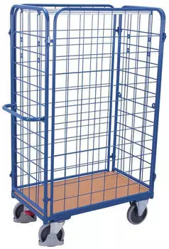 VARIOfit Paket-Vierwandwagen hoch 1000x600mm 500kg Enzianblau (sw-600.405)
