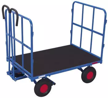 VARIOfit Handpritschenwagen mit 2 Rohrgitterw&auml;nden Luftbereifung 940x700mm (zu-42120)