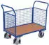 VARIOfit Dreiwandwagen mit Drahtgitter 1000x575mm 500kg Enzianblau RAL 5016 (SW-600.301)
