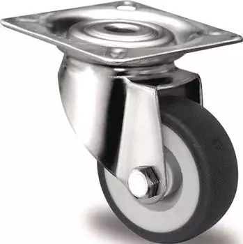 Tecwerk Lenkrolle &Oslash;50mm 50kg Platte 60mm Gleitlager VA TPE (2000276124)