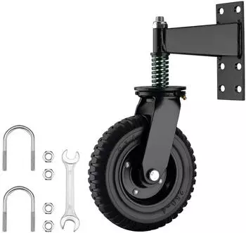 Wiltec Schiebetorrolle 275kg 360&deg; Gummirad pulverbeschichteter Stahl (65457)