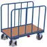 VARIOfit Seitenbügelwagen mit Rohrwänden 500kg Enzianblau RAL 5010 (sw-700.203)