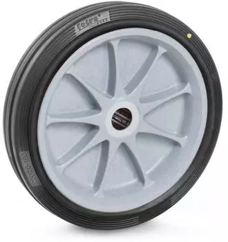 Fetra ESD-Vollgummirad 260x56mm Kunststoff-Felge schwarz (70417)