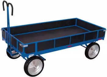 VARIOfit Handpritschenwagen mit Bordwand, Vollgummibereifung, 1250kg (zu-15201)