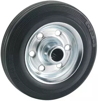 D&ouml;rner + Helmer Vollgummi-Rad Stahlfelge Rollenlager &oslash;250mm 250kg (710255)