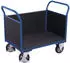 VARIOfit Dreiwandwagen mit Siebdruckplatte 1000kg 995x665mm Enzianblau RAL 5016 (sw-700.322)