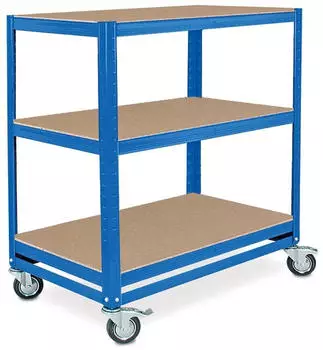 BRB Kommissionierwagen 3 Ebenen 900x500x1030mm 200kg blau (76568)