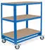 BRB Kommissionierwagen 3 Ebenen 900x500x1030mm 200kg blau (76568)