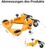 Wiltec Möbelrollen Set 4x schwenkbar 850x850mm 2 mit Bremse 180kg Schwarz-Orange (65037)
