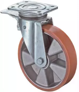 BS Rollen Lenkrolle mit Totalfeststeller Polyurethan &Oslash;160mm (L420.B90.160)