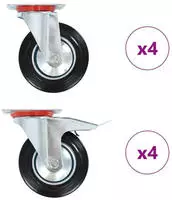 vidaXL 8 Stk. Lenkrollen 160 mm