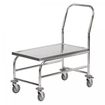 Kongamek Plattformwagen Edelstahl 760x440mm 100kg Gummibereifung mit Bremse (KM60363)