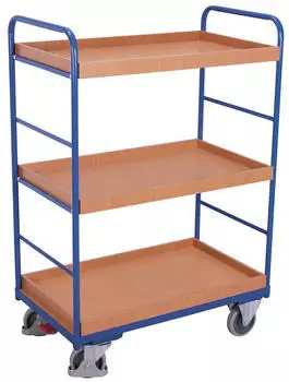 Cordes VARIOfit Etagenwagen hoch 3 Ladefl&auml;chen 965x655mm Enzianblau RAL 5016 (sw-700.247)