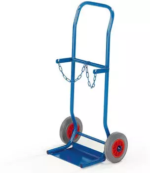 Rollcart Stahlflaschenkarre f&uuml;r 2 Gasflaschen &Oslash; 140mm, 100kg, Luft-Bereifung (17-9797)