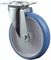 Lenkrolle Rad-&oslash; 80 Mm Tragf&auml;higkeit 100 Kg Polyurethan Platte L104xb80 Mm...