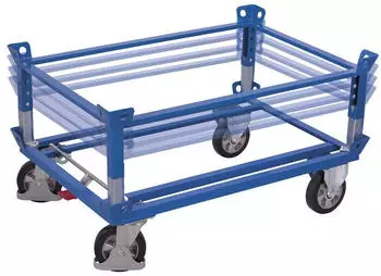 VARIOfit Aufsatzrahmen f&uuml;r Palettenfahrgestelle 1210x810mm Enzianblau RAL 5016 (zsw-870.103)