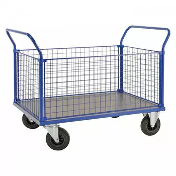 Kongamek Kastenwagen 1366x800x1020mm 500kg 4 Gitterw&auml;nde blau (KM235-3B)