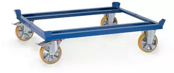 Fetra Paletten-Fahrgestell f&uuml;r Flachpaletten & Gitterboxen 1210x1010mm PU-Bereifung (22852)
