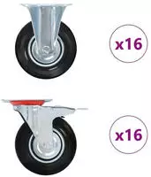 vidaXL 32 Stk. Rollen 125 mm