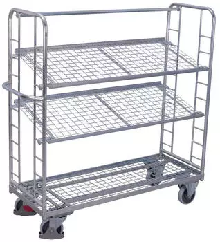 VARIOfit Etagenwagen Drahtgitter verzinkt 3 Etagen 400kg (sw-640.226)