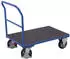 VARIOfit Schiebebügelwagen Stahl 1000kg 1625x800mm Enzianblau RAL 5016 (SW-800.181)