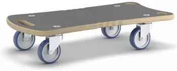 Wagner MaxiGRIP Transportroller rechteckig, Schichtholz, 250kg, FSC&reg;