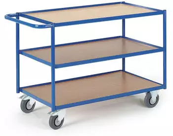 Rollcart Tischwagen 3 Etagen Buchendekor 119x60x81cm (08-7434)