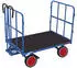 VARIOfit Handpritschenwagen mit 2 Rohrgitterwänden, Vollgummibereifung, 700kg (zu-42121)