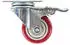 HMF Schwerlastrollen 6710 Lenkrollen mit Bremse, Polyurethan, 75mm, bis 400kg, 4 Stück, Rot (6710-75MM-03)