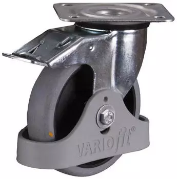 VARIOfit Bremsrolle ESD 125x32mm 65&deg; Shore A grau (dpg-125.036)
