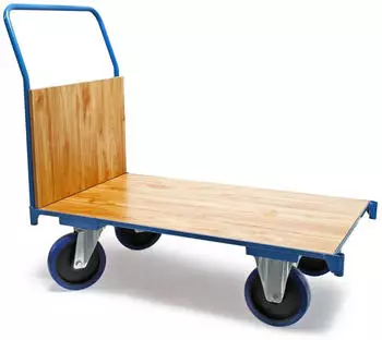 Wiltec Plattformwagen 600kg Vollgummireifen mit Bremse (61902)
